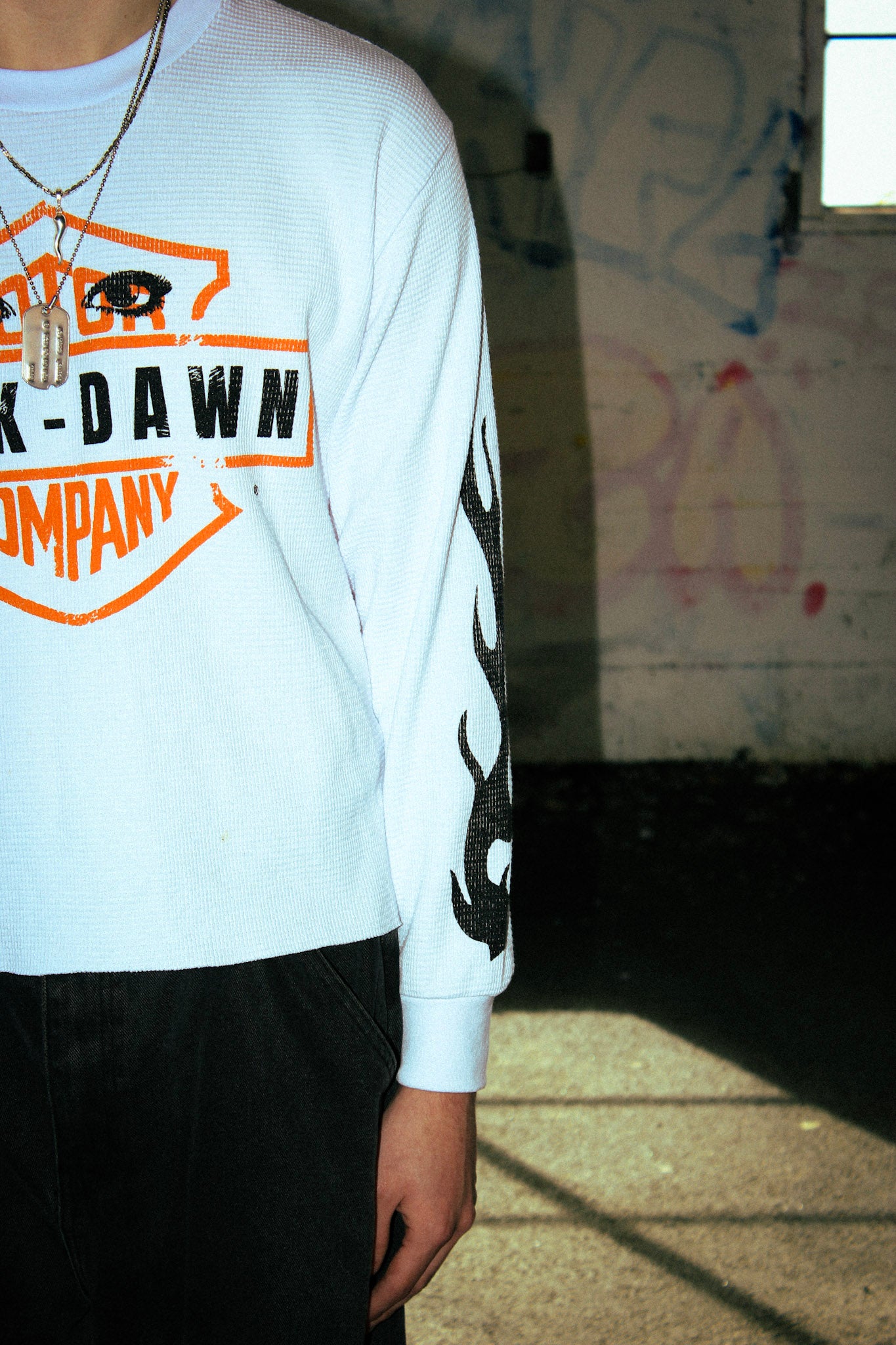 (WHITE) “Night Ryder” Thermal Long Sleeve