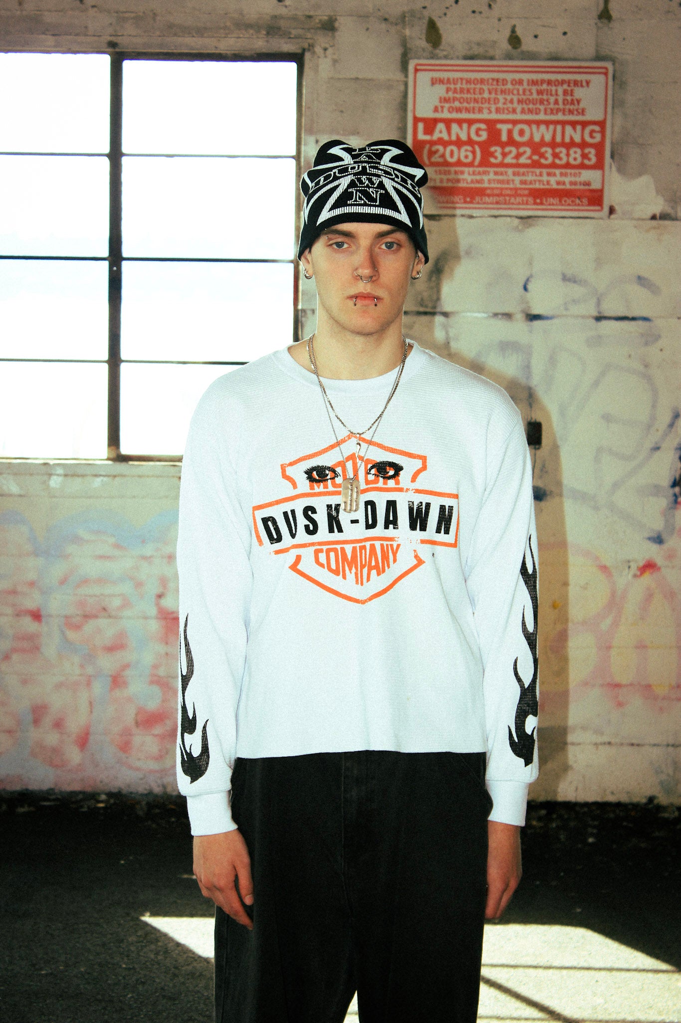 (WHITE) “Night Ryder” Thermal Long Sleeve